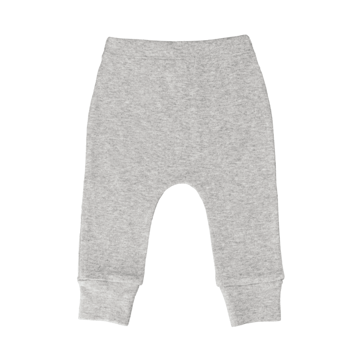 Grey baby leggings on a white background